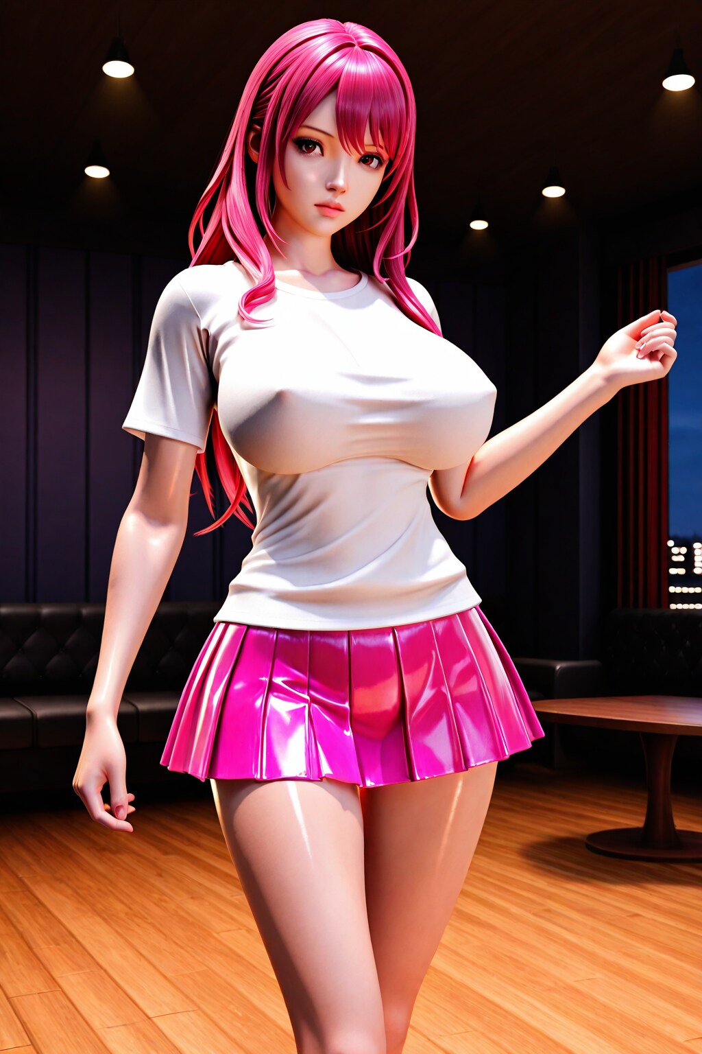 艶ピンクスカート