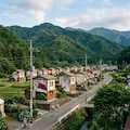 花札の家が並ぶ郊外 7枚目