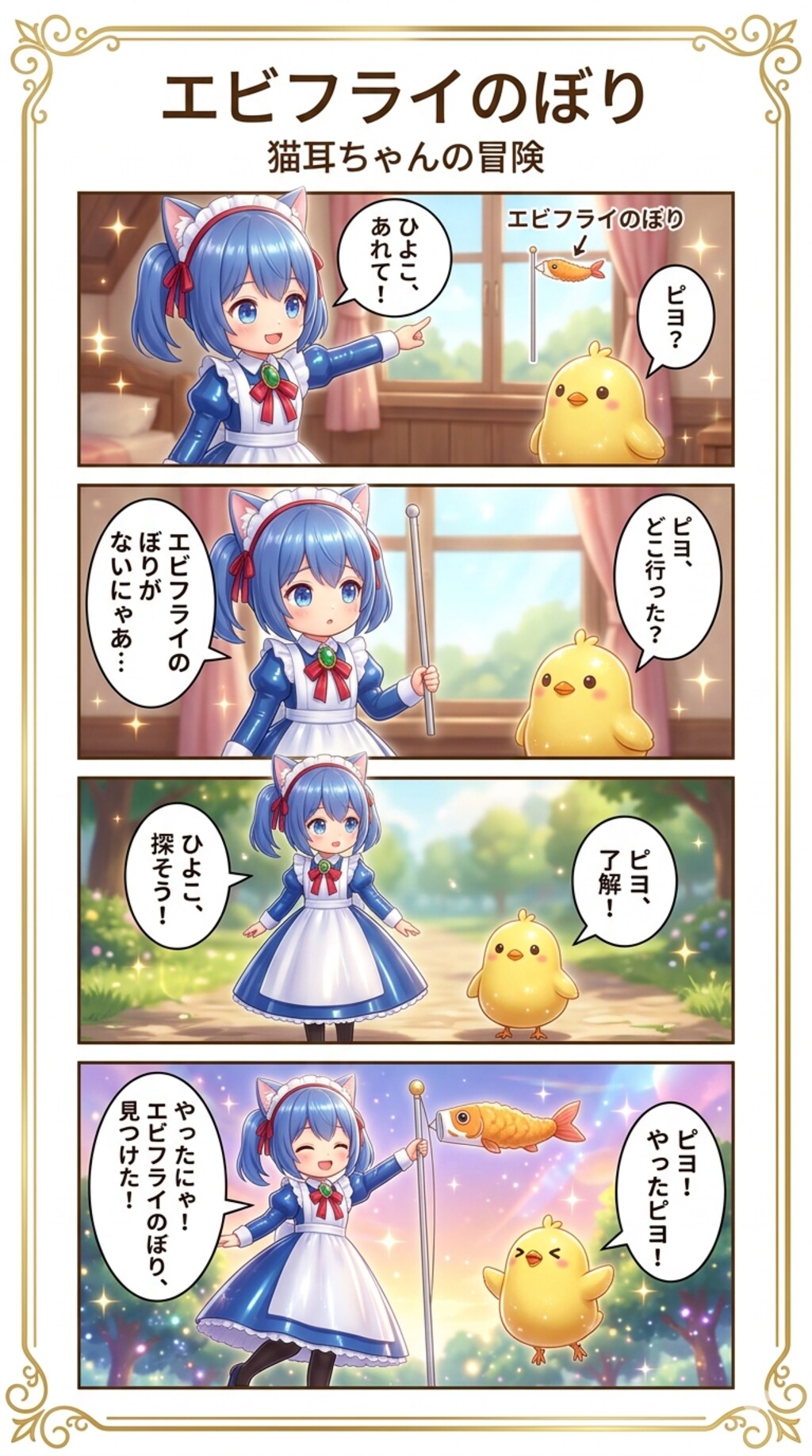 エビフライのぼり　猫耳ちゃんの冒険