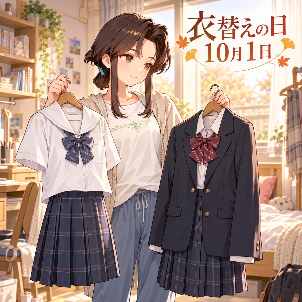 [今日は何の日 10/1] 衣替えの日 | の人気AIイラスト・グラビア