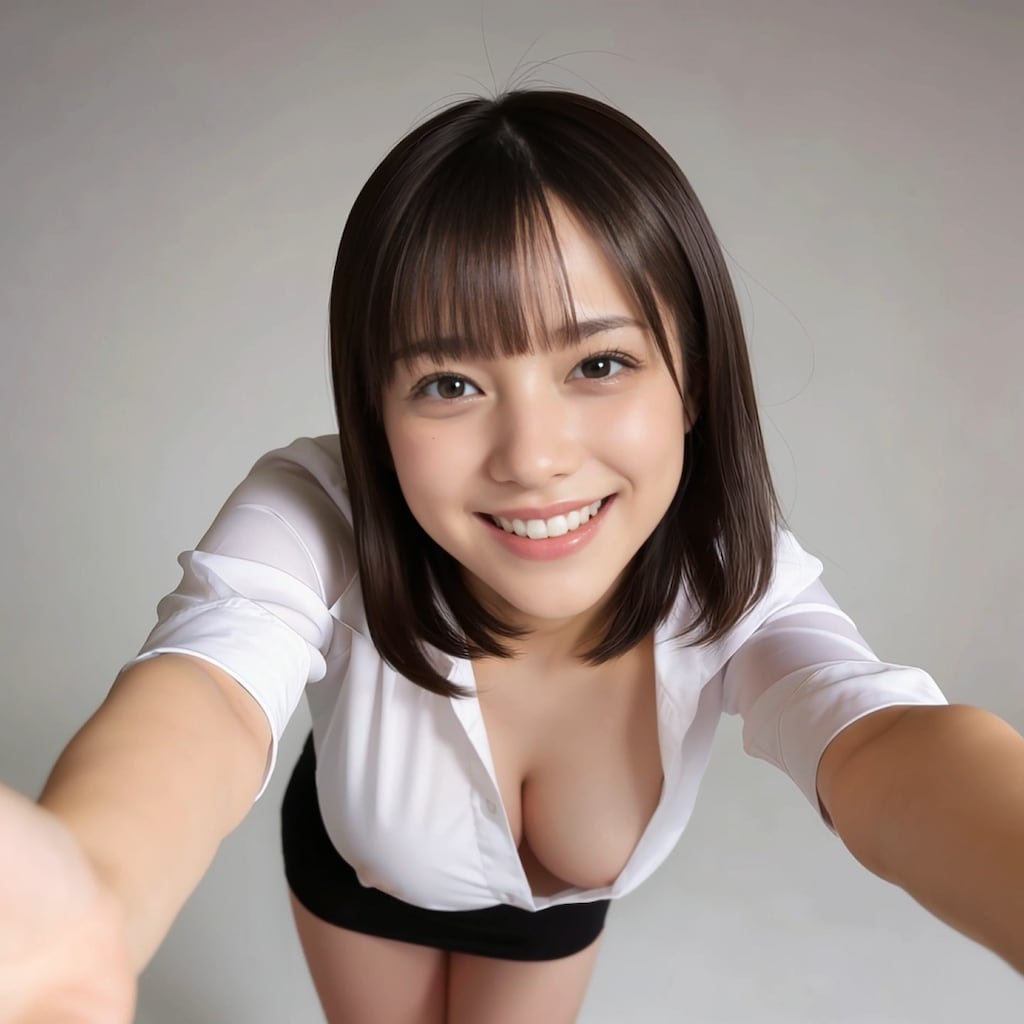 先っぽ胸チラのOLさん（AI動画は別サイトで）