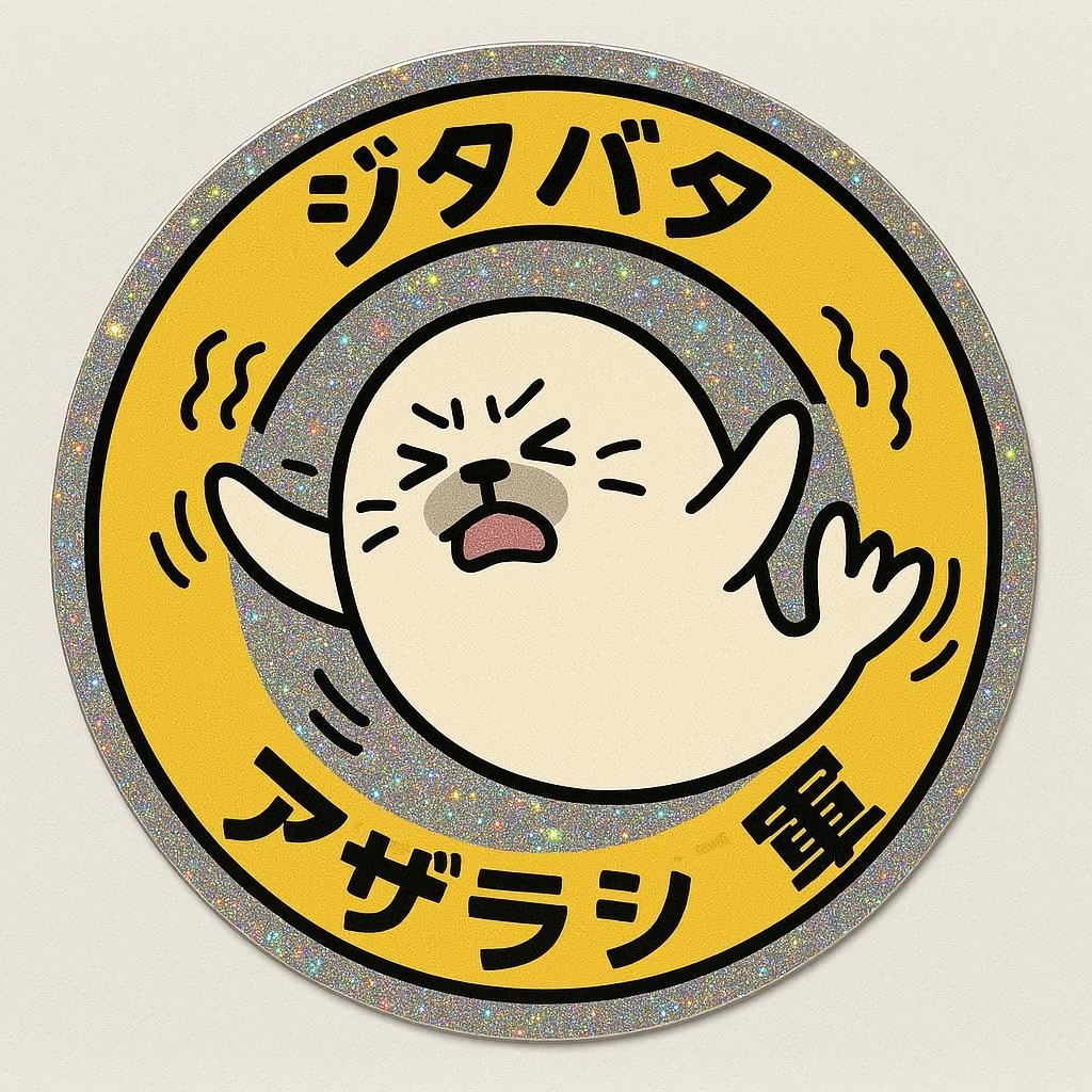 ジタバタアザラシ軍エンブレムステッカー