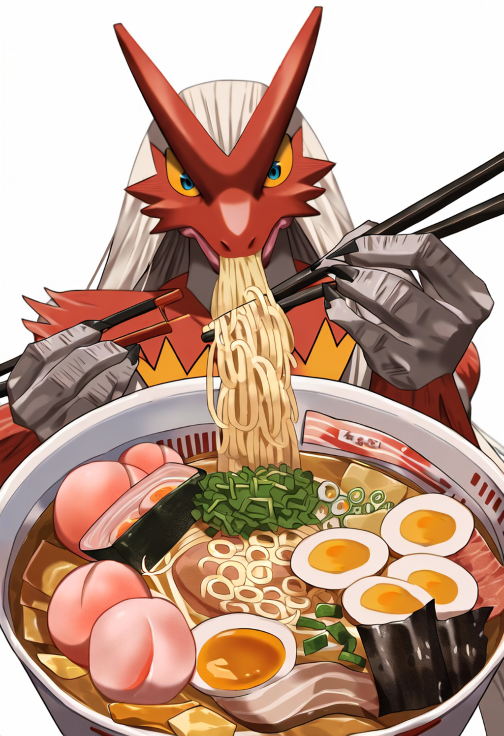 ラーメンを食べる