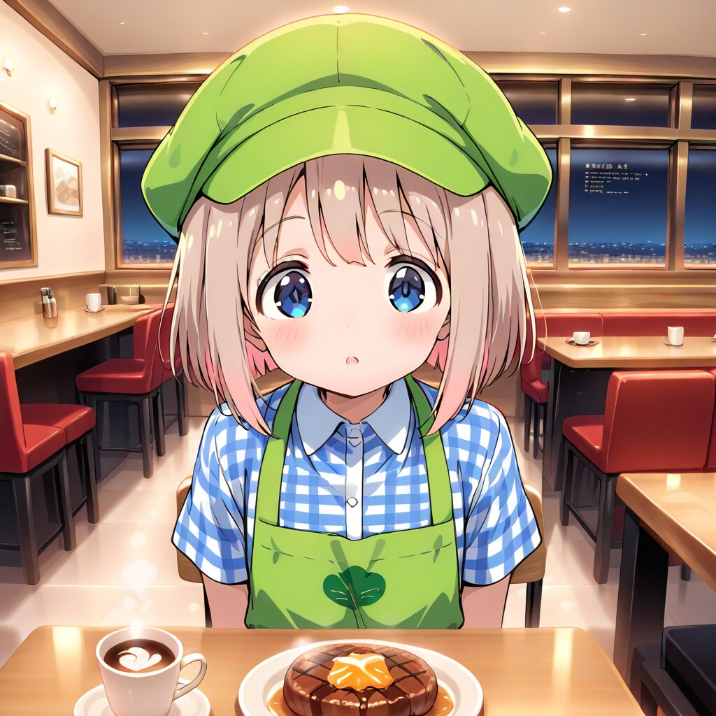 チェック柄レストラン