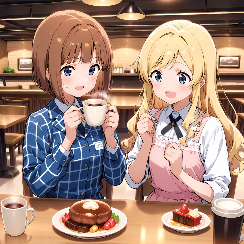 チェック柄レストラン
