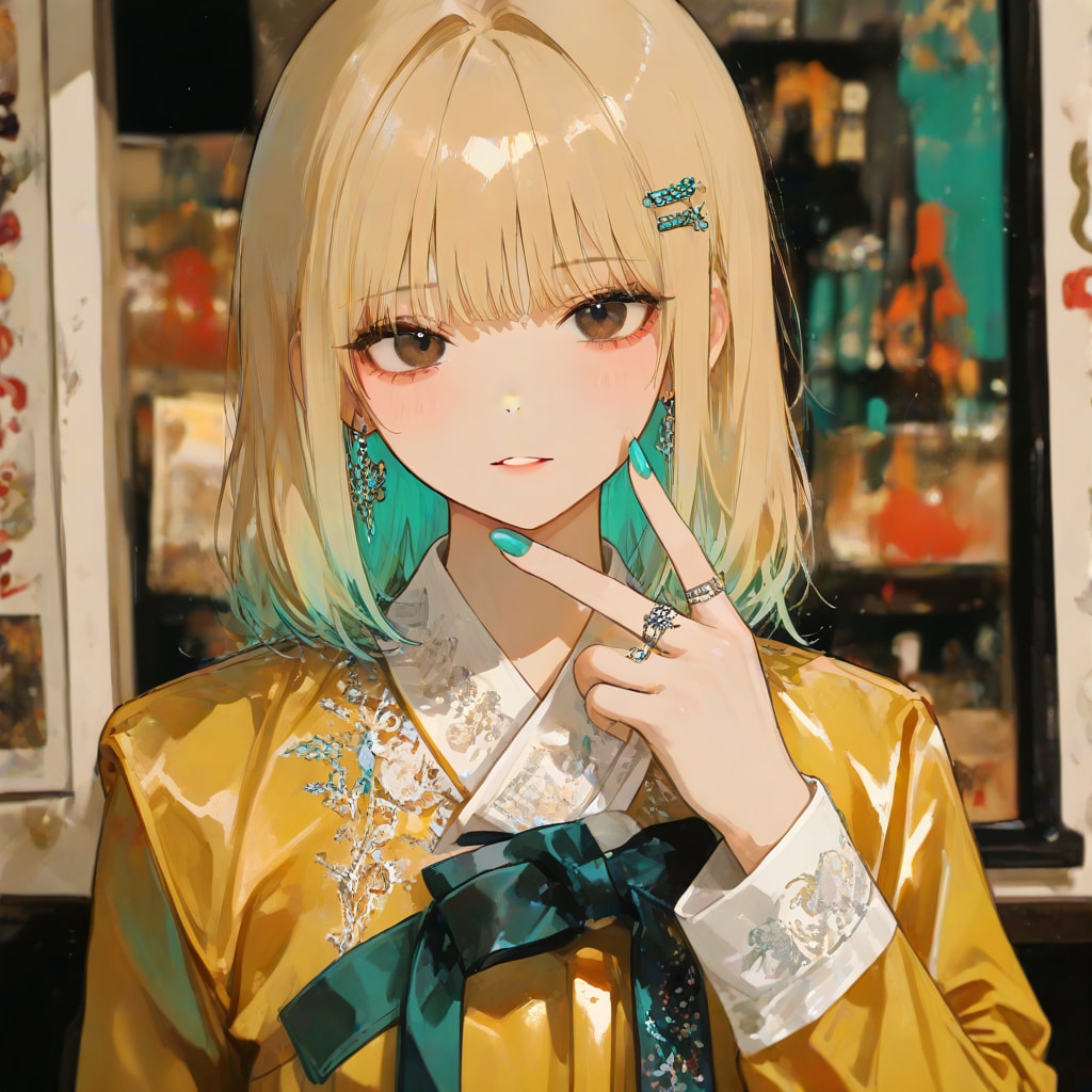 韓国で韓服を着るカート・コバーン好きの女