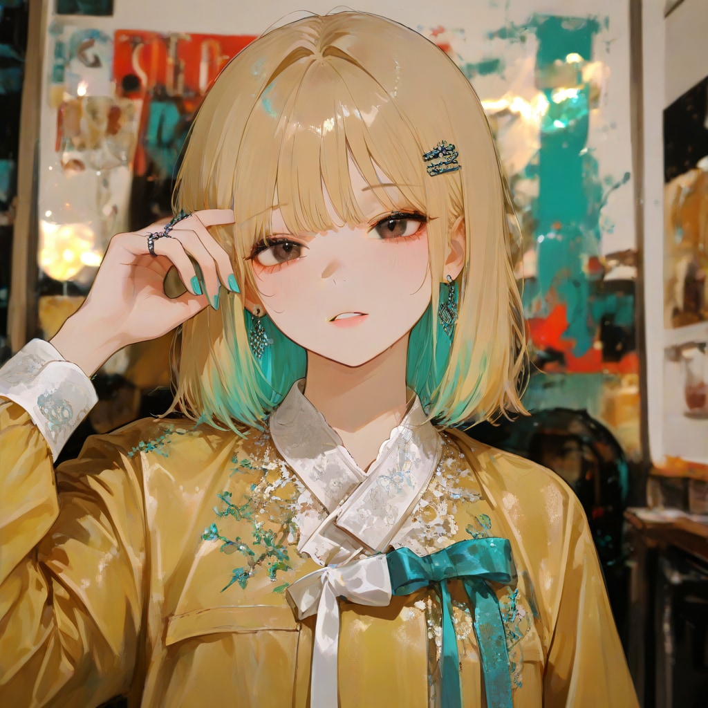 韓国で韓服を着るカート・コバーン好きの女