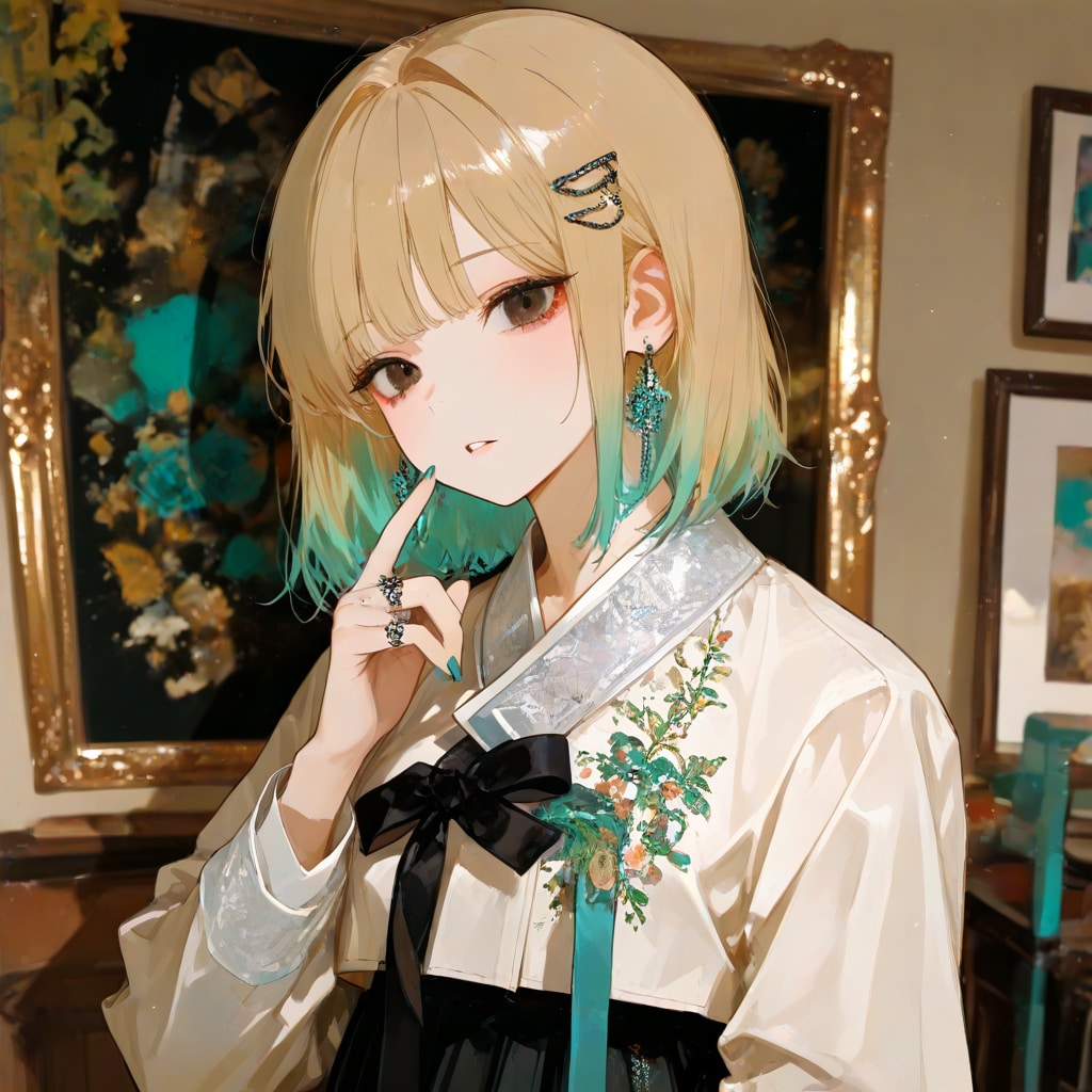 韓国で韓服を着るカート・コバーン好きの女