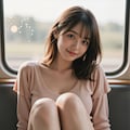 電車に乗る女性 2 5枚目