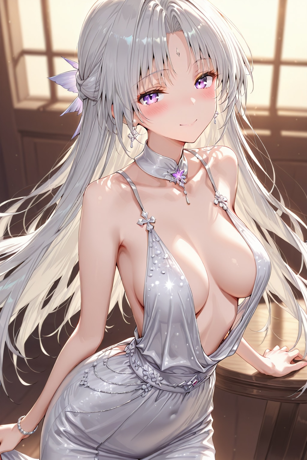 (1225)銀髪ちゃんドレス