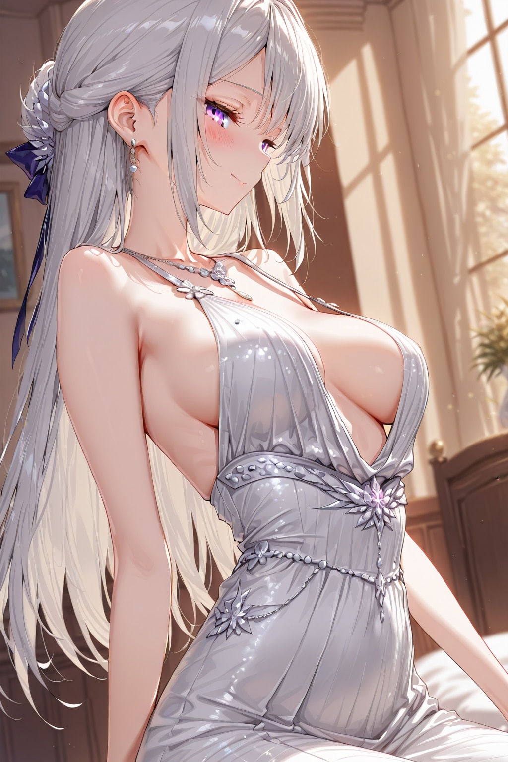 (1225)銀髪ちゃんドレス