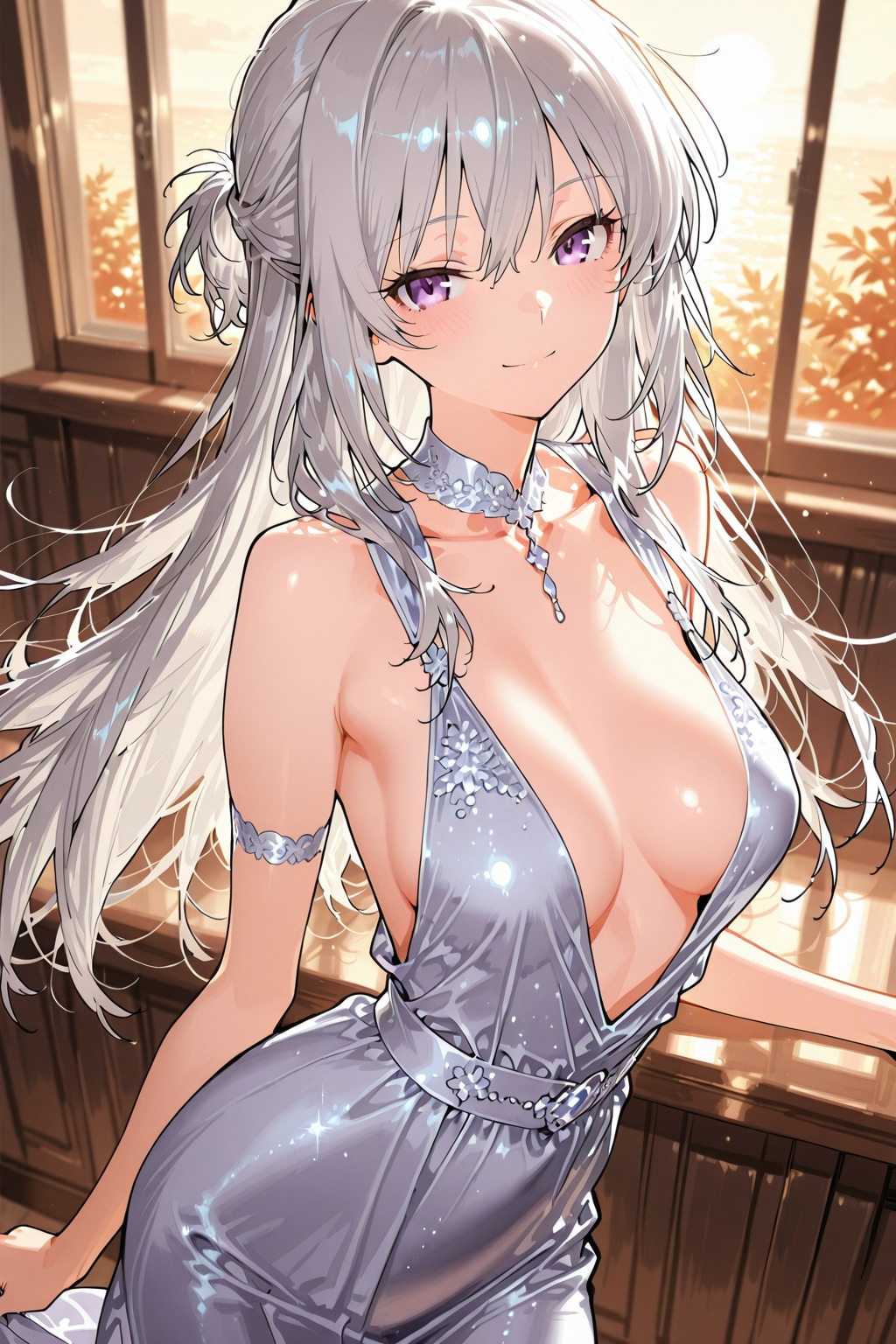 (1225)銀髪ちゃんドレス