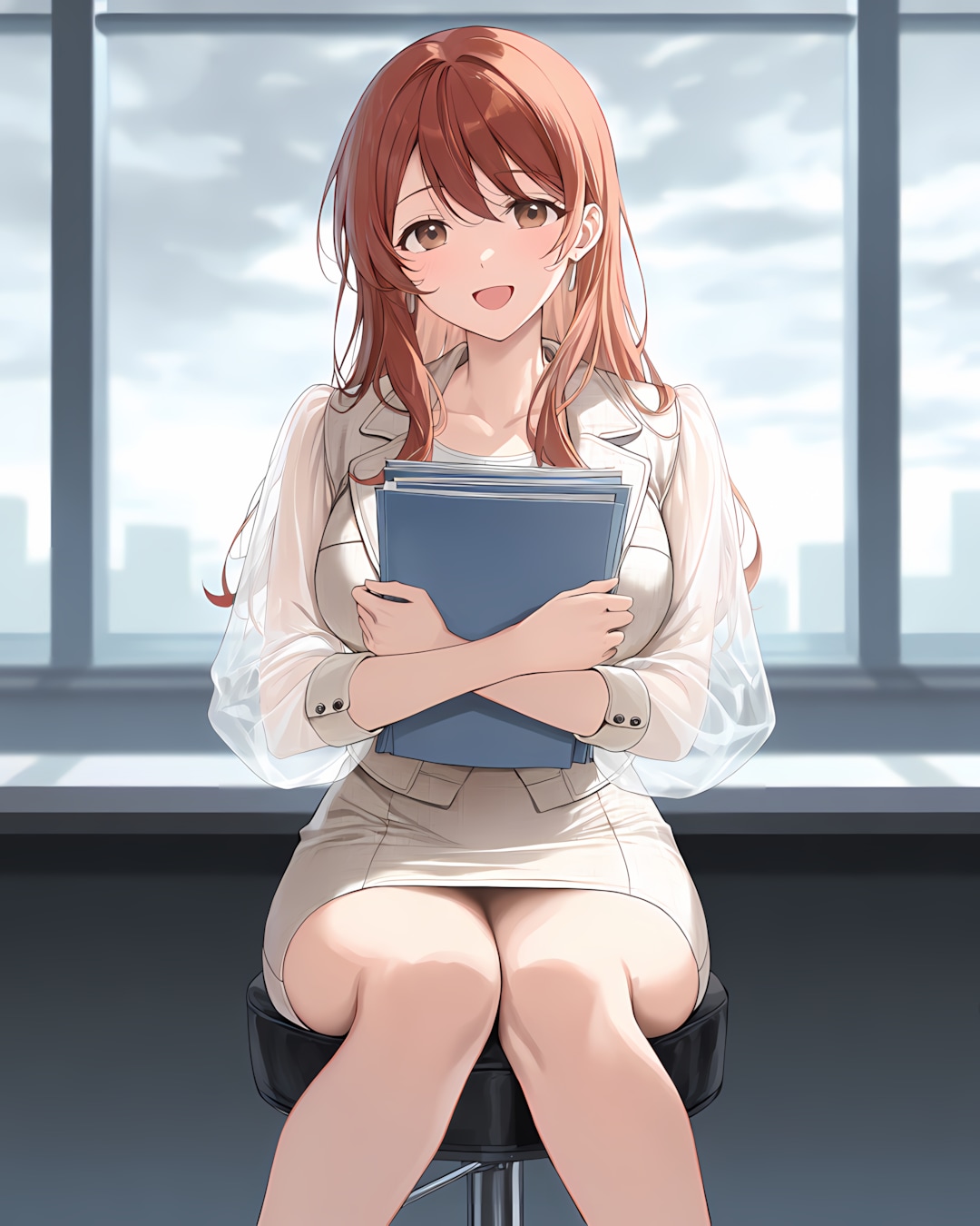 打ち合わせの合間、窓際で一息☕ノノカ