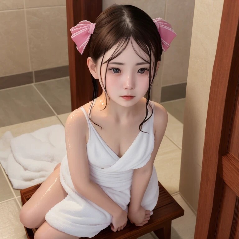 黒髪ロングでお風呂の美女１４３