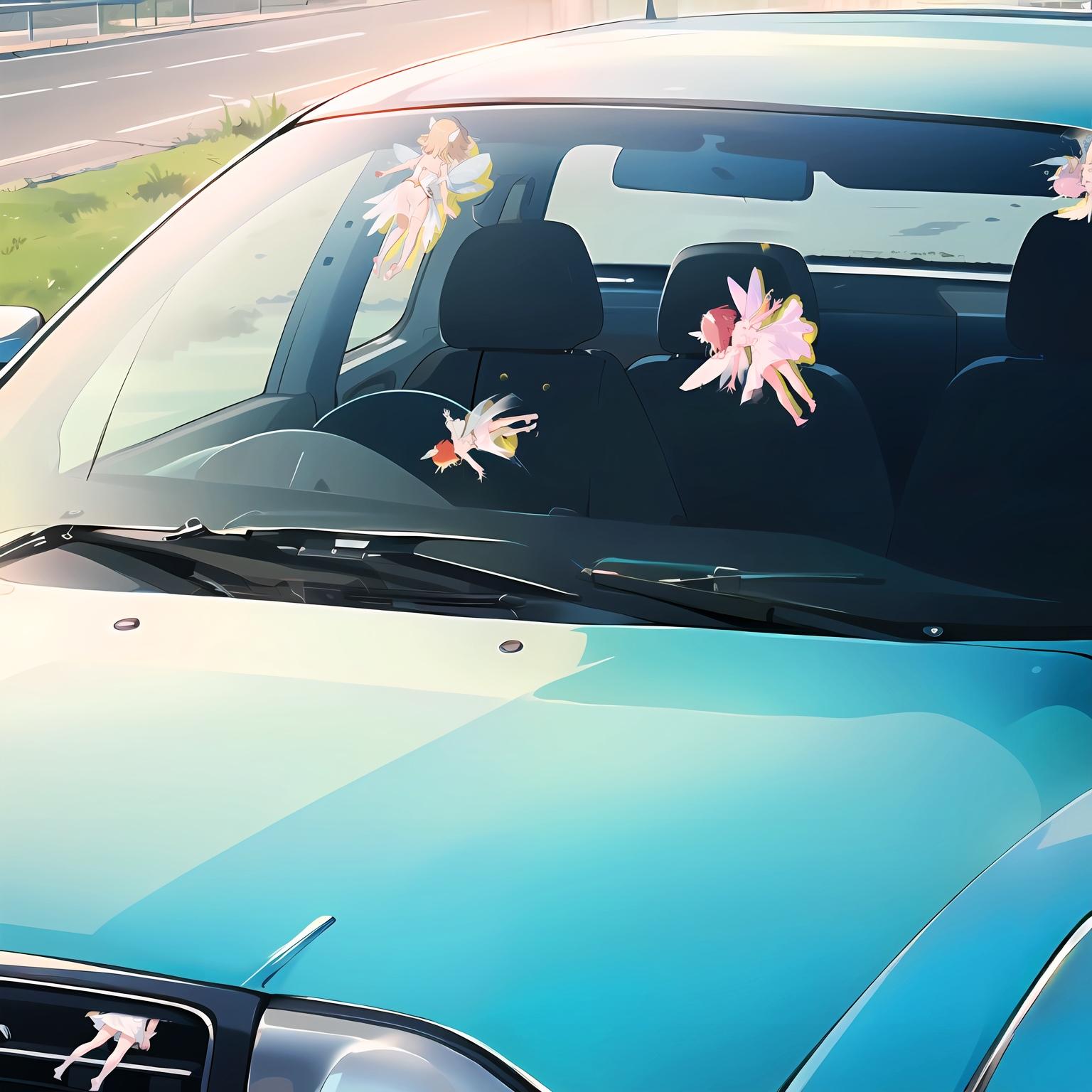 車に激突した妖精少女