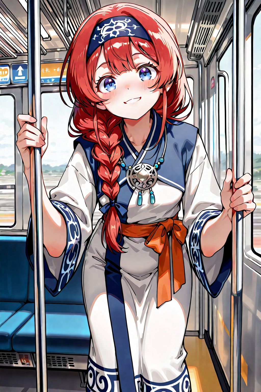 アイヌ風バスガイドさん