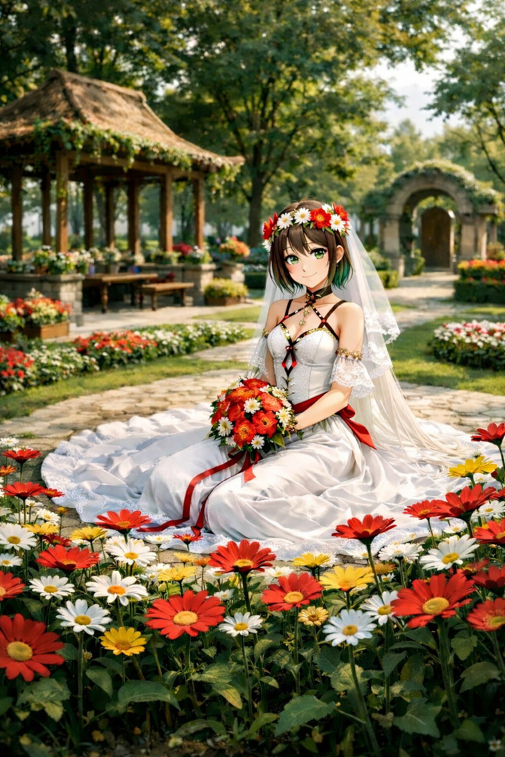 花園の誓い ― ガーデンウェディングの花嫁