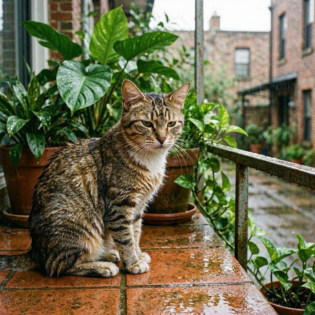 湿気と猫