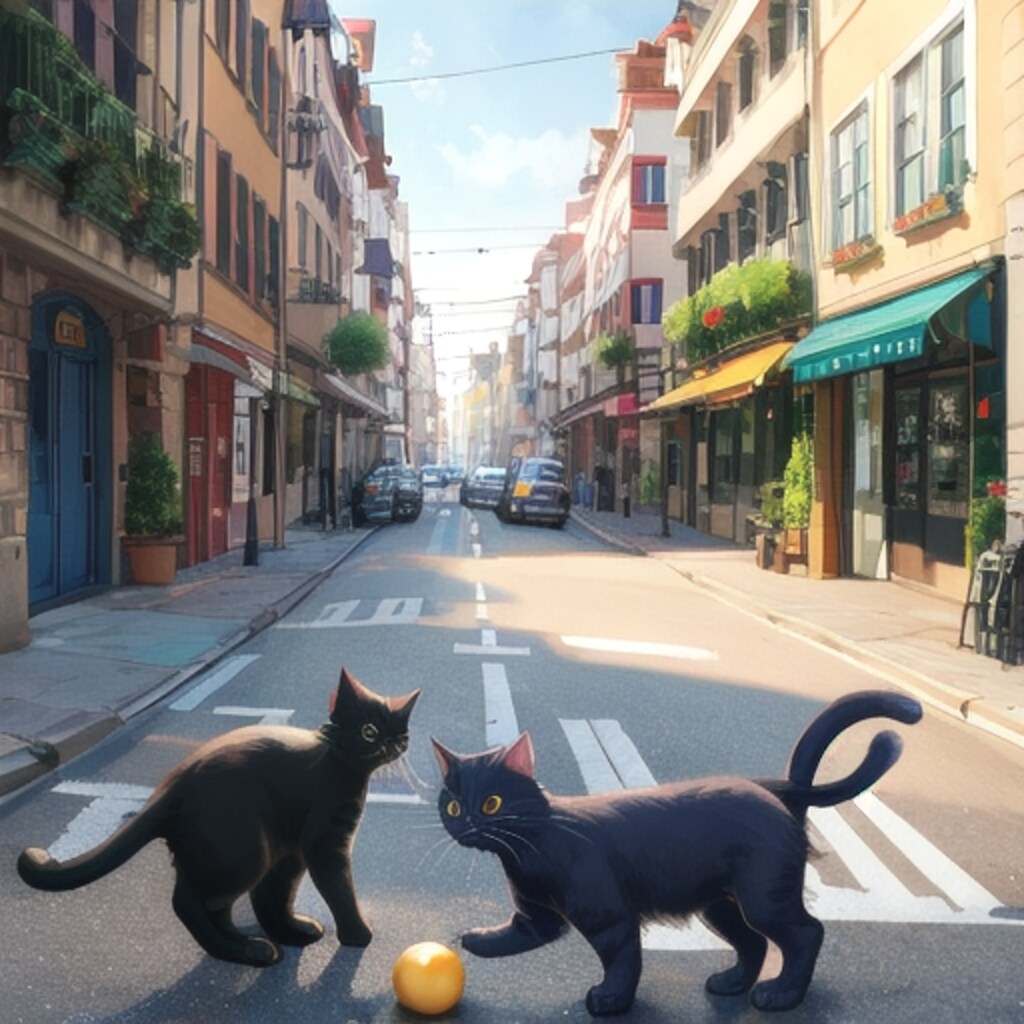 猫だって、横断歩道を歩きますにゃ！！