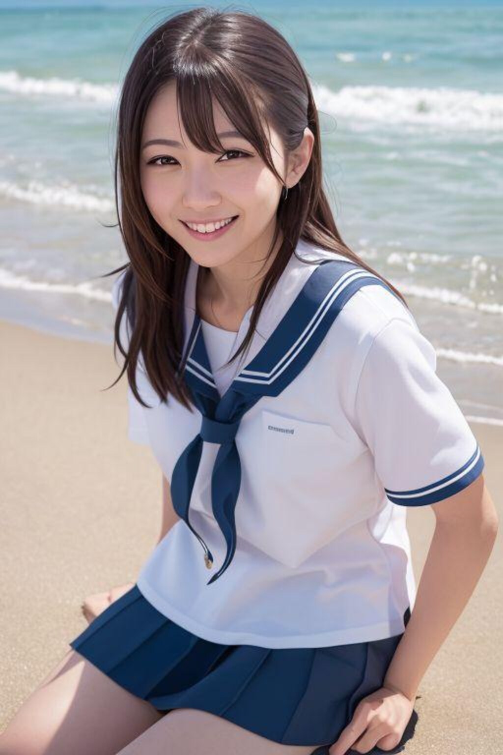 砂浜セーラー服
