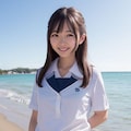 砂浜セーラー服 2枚目
