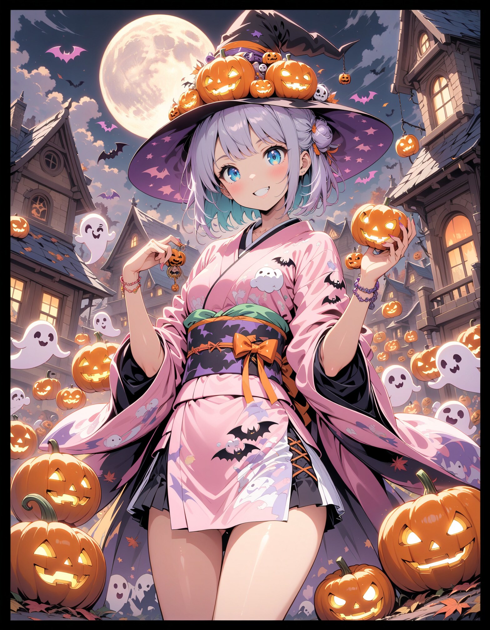 着物でハロウィン | の人気AIイラスト・グラビア