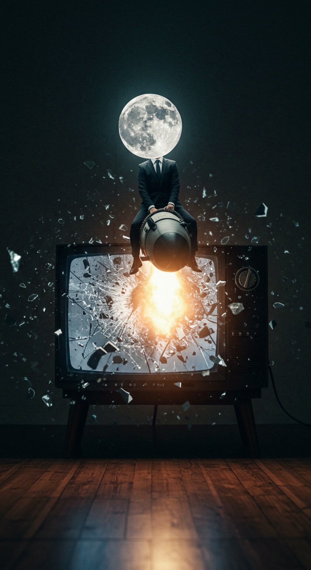 貞子な感じで、🌕迫る！