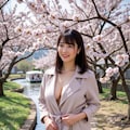 水路の土手沿いに桜並木が続いています。満開の桜がきれいw　屋形船も出てるみたい。乗ってみようかな 2枚目