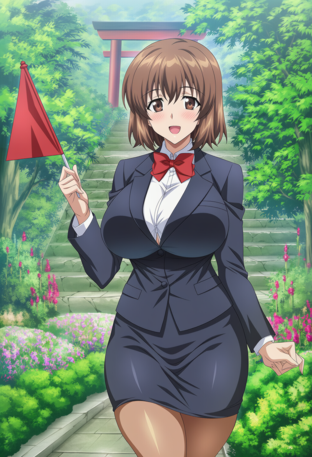 バスガイドさんです。