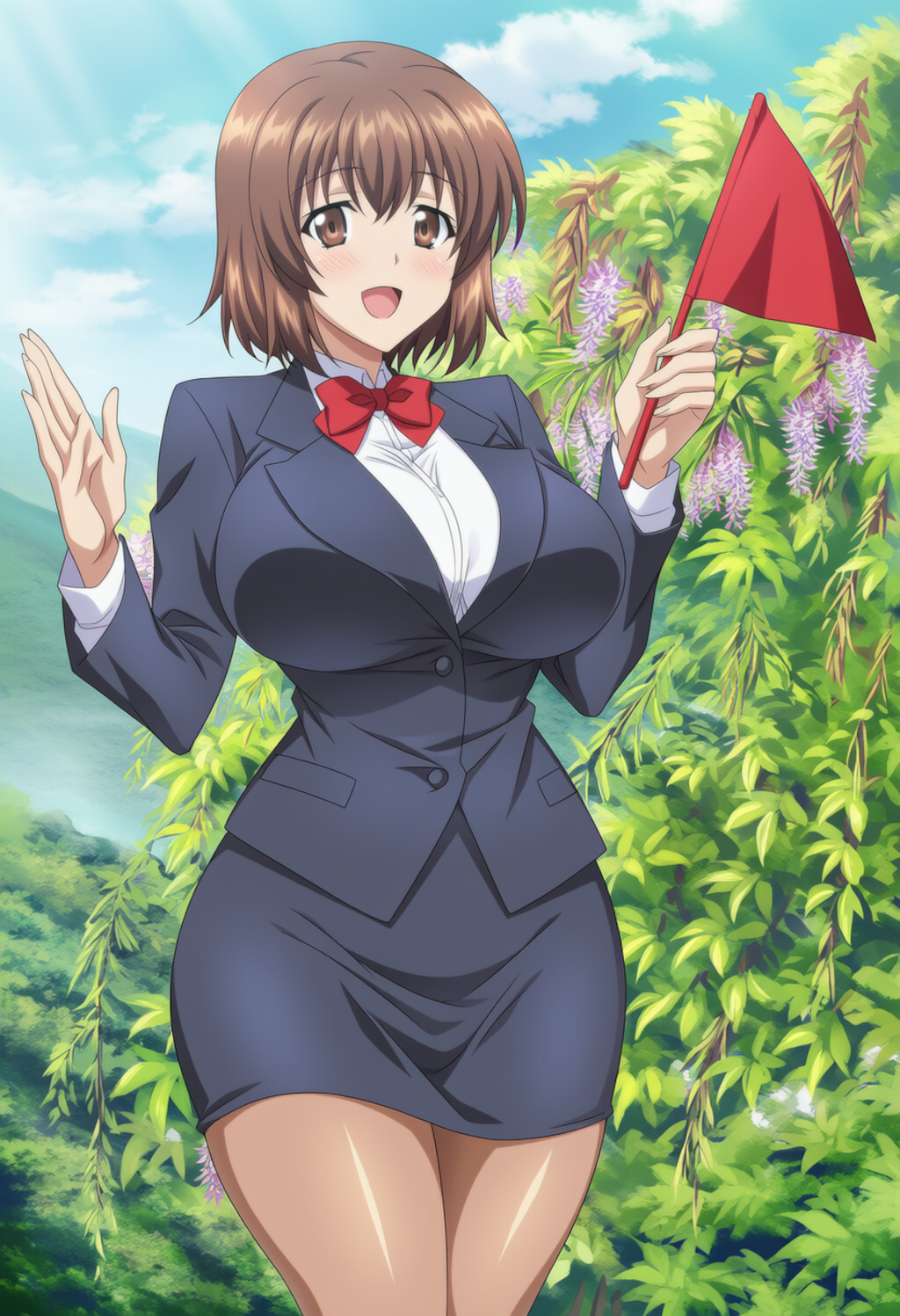 バスガイドさんです。