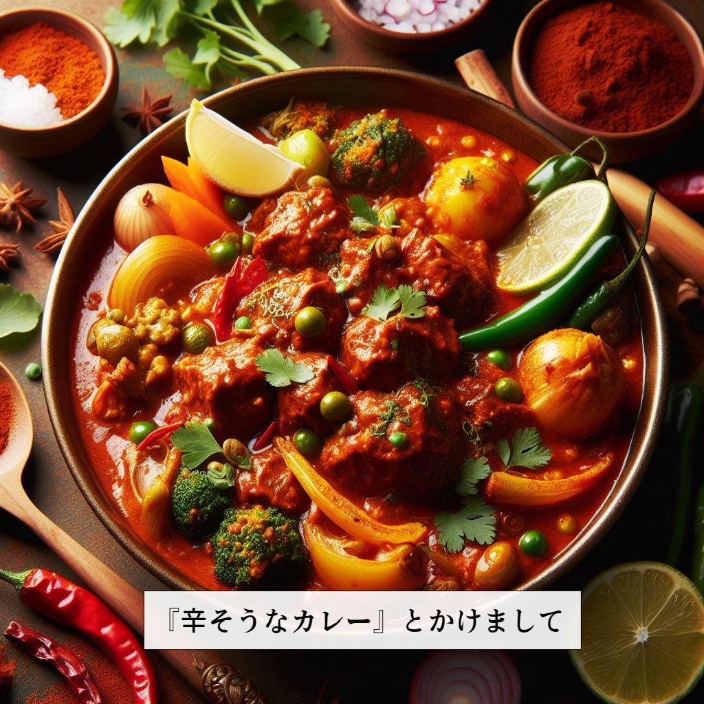 閑話：文字に威勢（辛そうなカレーとかけまして）