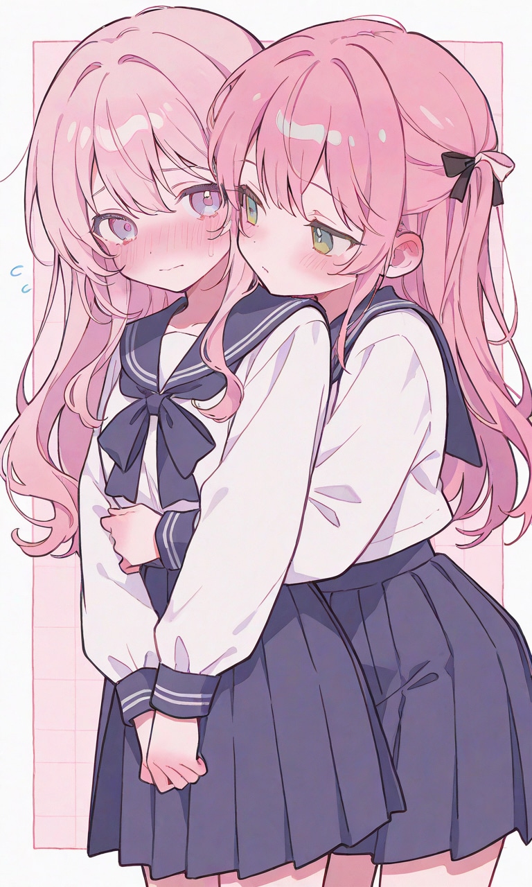 百合ハグ | の人気AIイラスト・グラビア