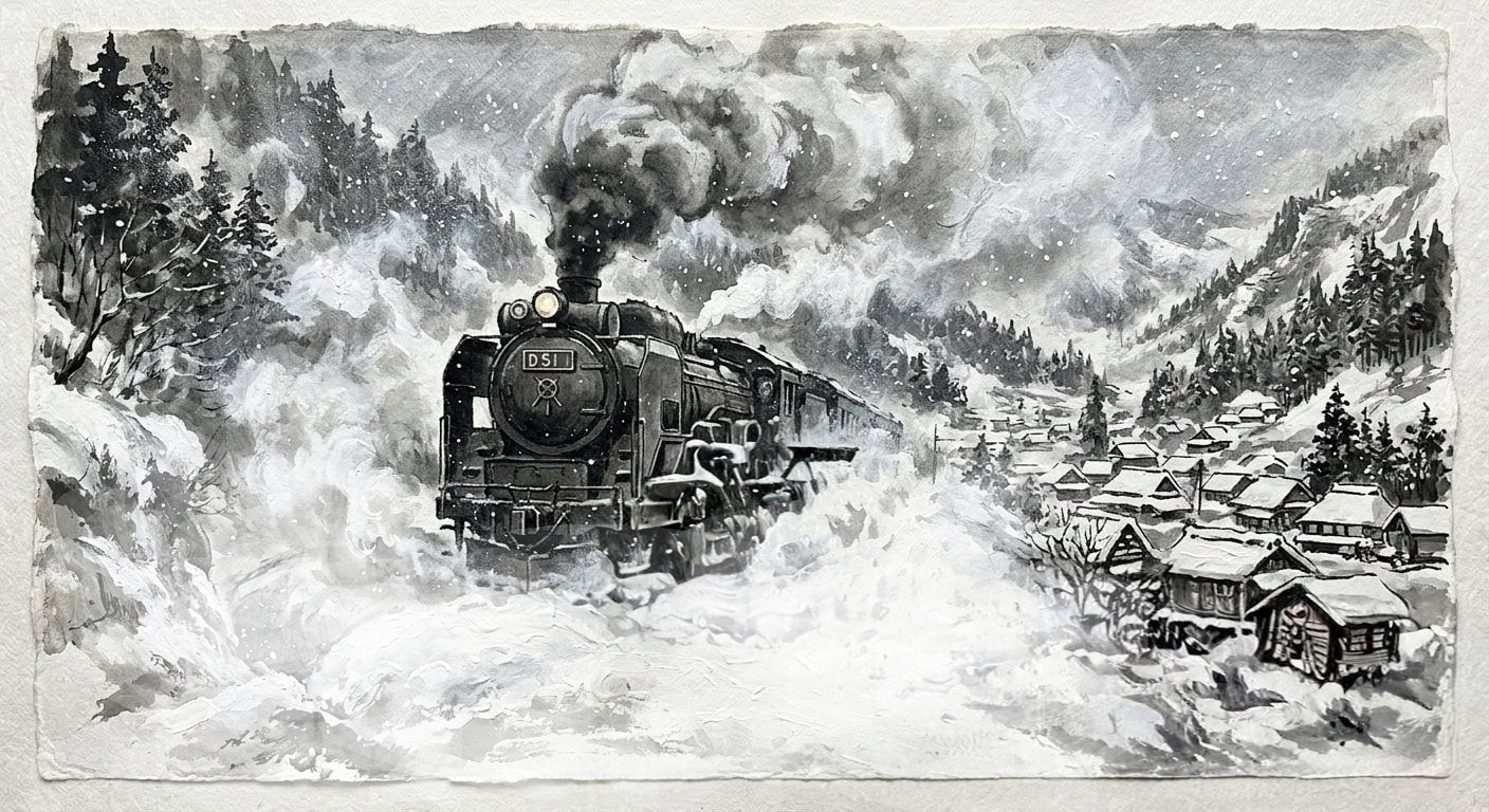 雪煙の列車（作画崩壊修正） | の人気AIイラスト・グラビア