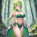 滝の前に居るエルフ 3枚目