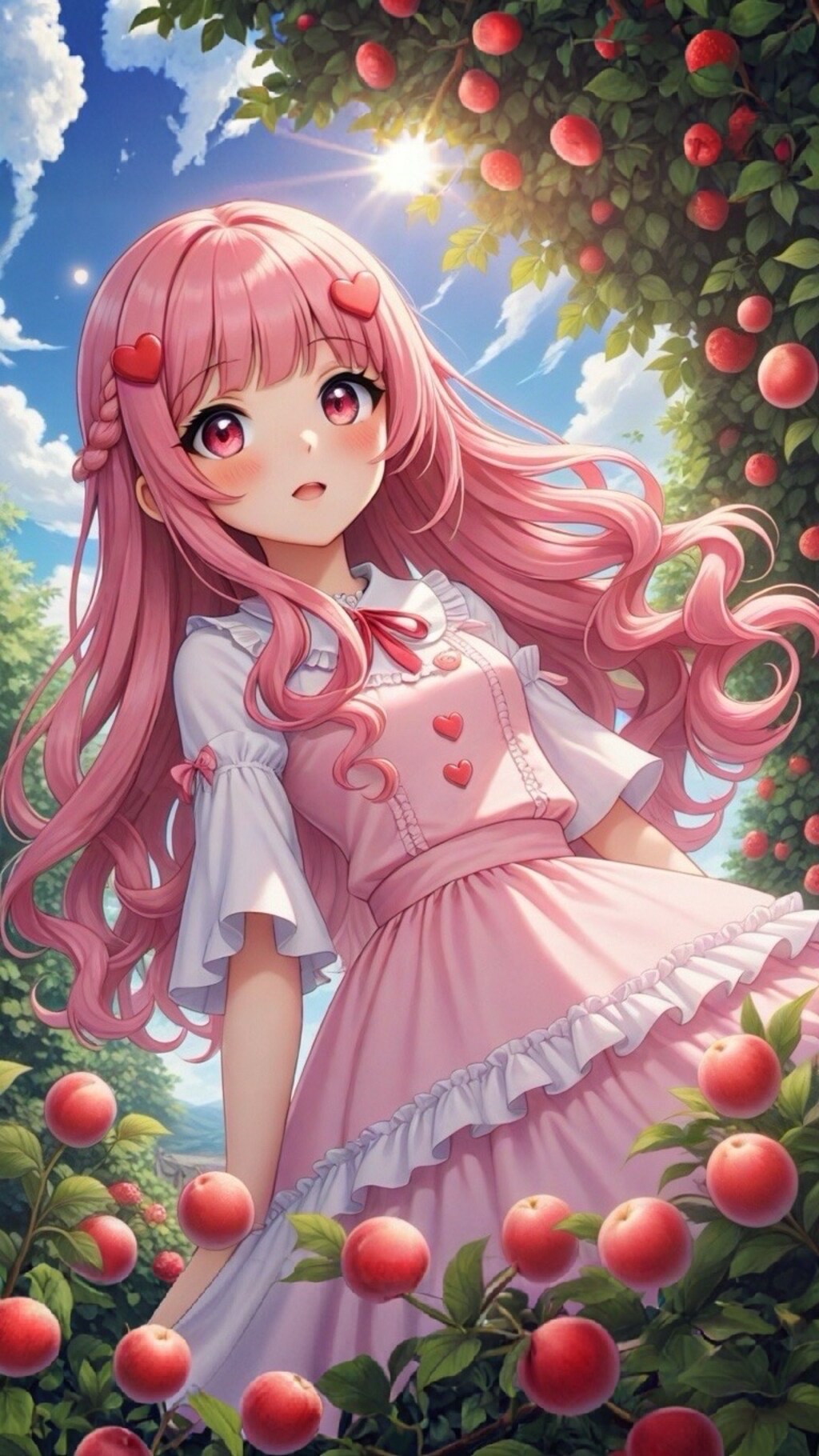 ピンク髪の可愛い女の子