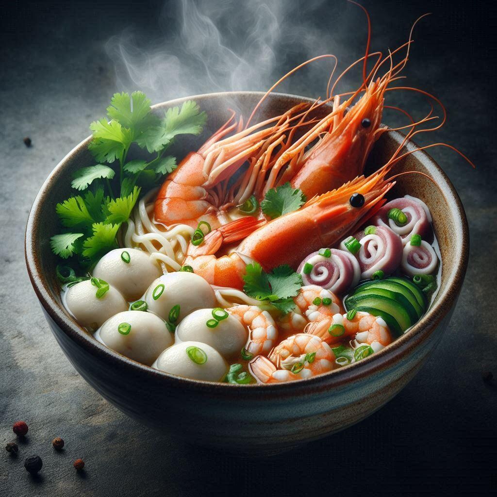 人ならざるもの、seafood noodle