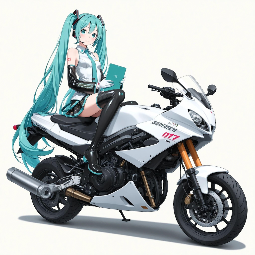 初音ミクとバイク