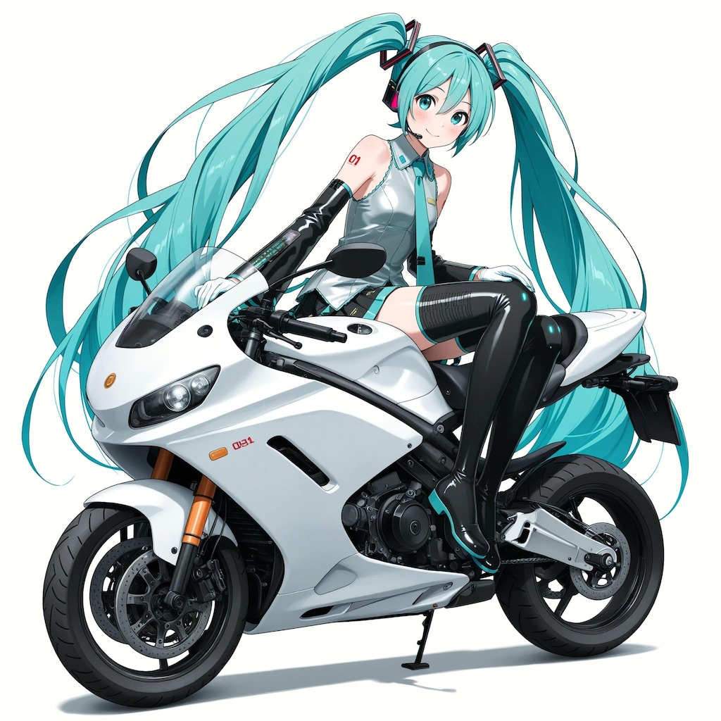初音ミクとバイク