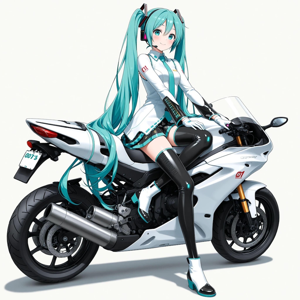初音ミクとバイク