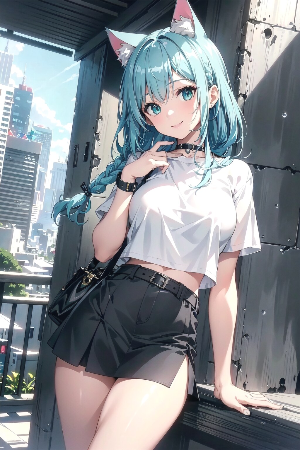 私、三つ編みにしてみました🐱✨