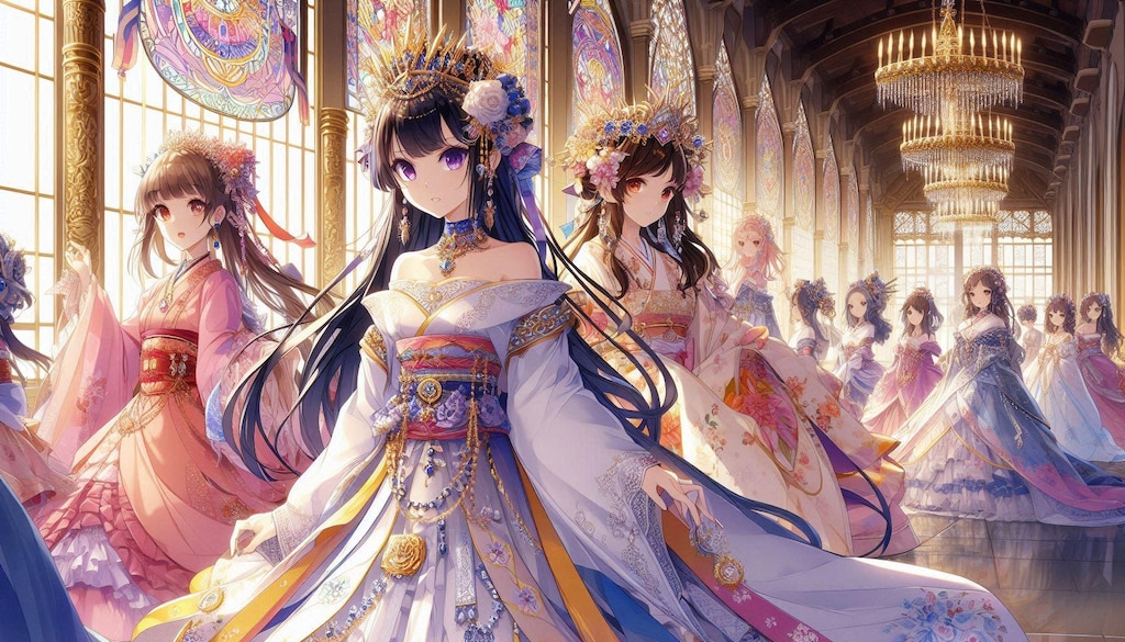 和洋中の文化が融合した架空国家の姫達♪