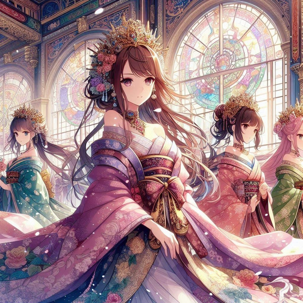 和洋中の文化が融合した架空国家の姫達♪