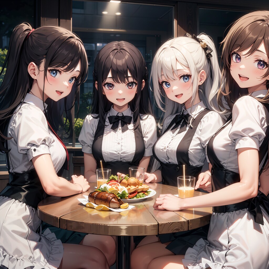 ウェイトレスさん 休憩中