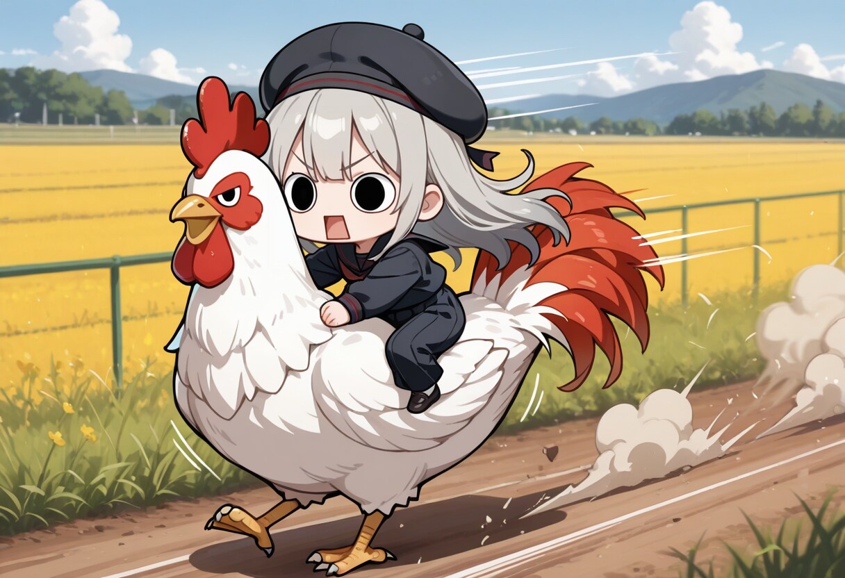 鶏ライディングえらいこっちゃ嬢