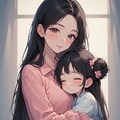 「パパ、この子寝かしつけてきますね。」 2枚目