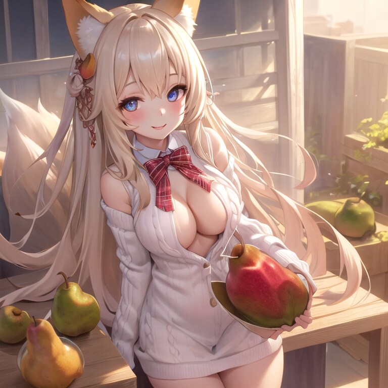 梨と狐娘