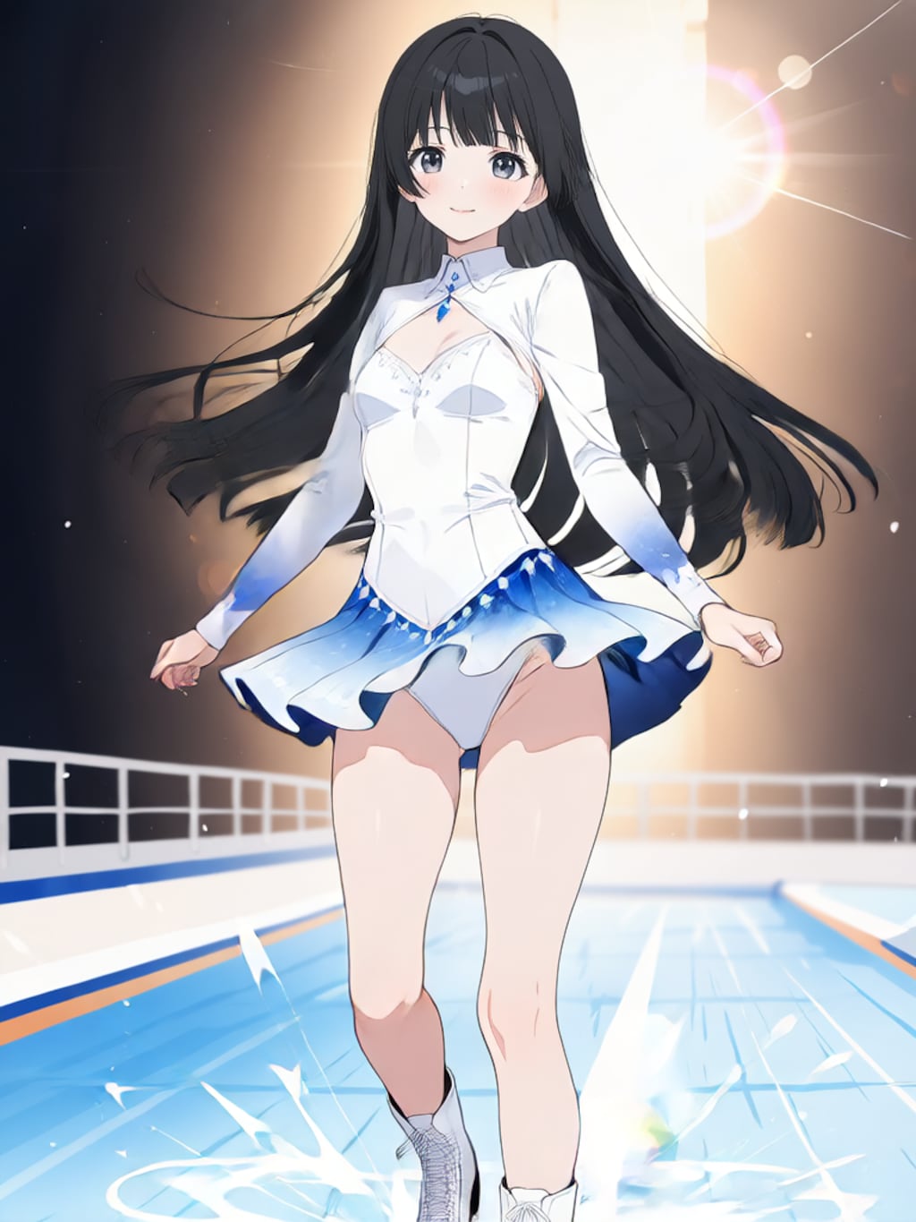 スケートでターン【パラパライラスト】