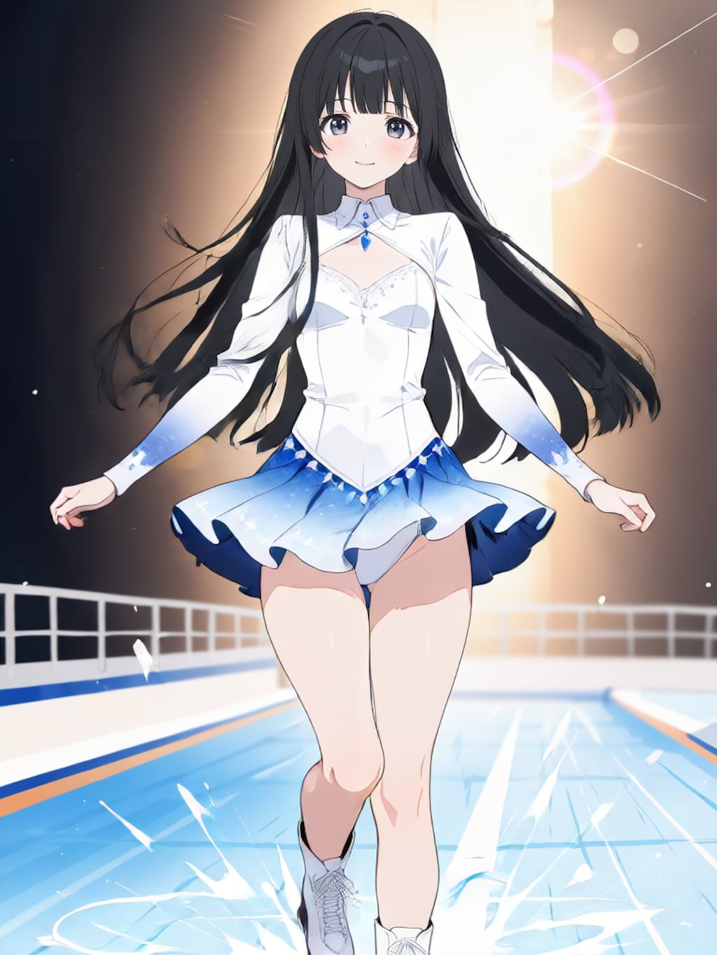 スケートでターン【パラパライラスト】