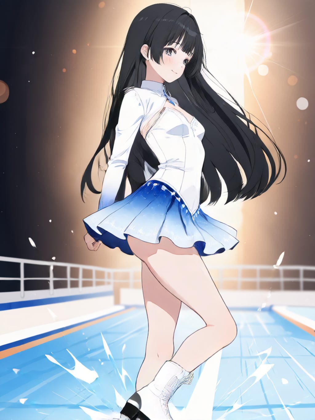 スケートでターン【パラパライラスト】