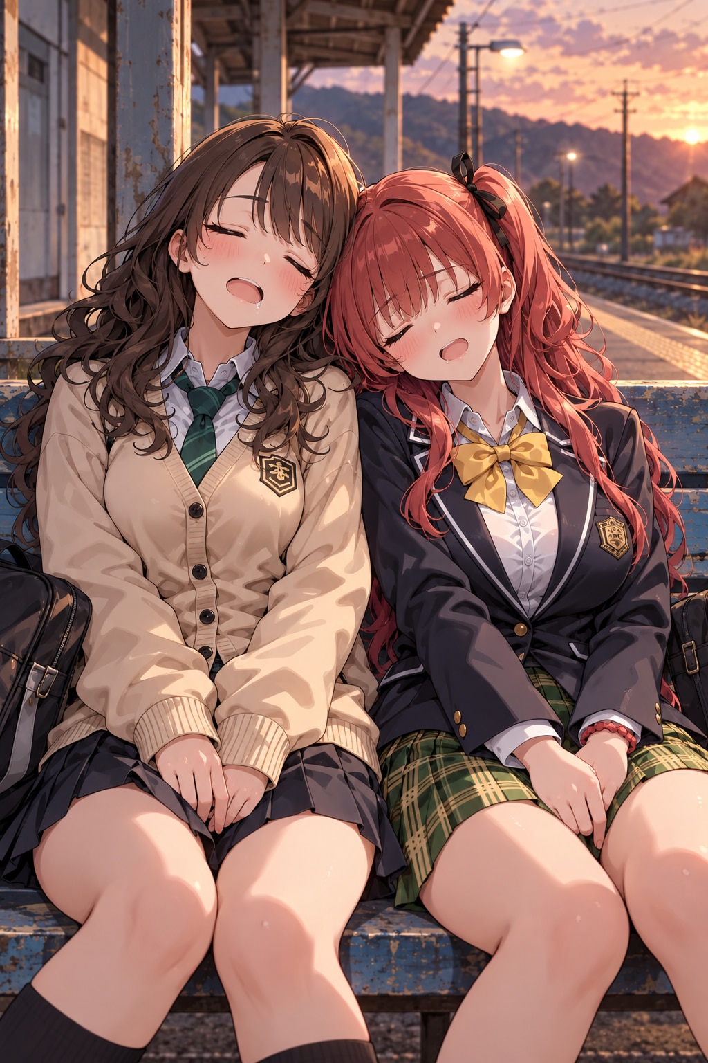 駅でガッツリ寝過ごして。 | の人気AIイラスト・グラビア